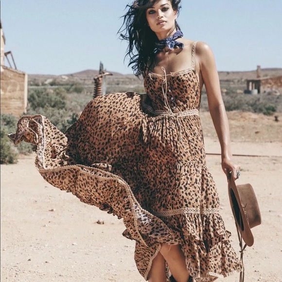 Spell & The Gypsy Saphari Prairie Strappy Sundress - S UT - Picture 1 of 15